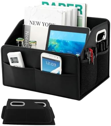 Car Storage Organizer, Waterproof PU Leather Car Organizer, Foldable Car