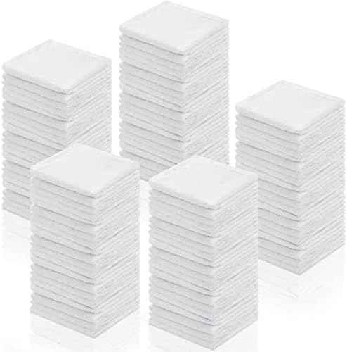 100 Pcs White Cleaning Cloths Bulk Reusable Cleaning Rags