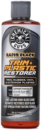 Black Trim Restorer Gel for Exterior Plastic & Rubber, 16 oz