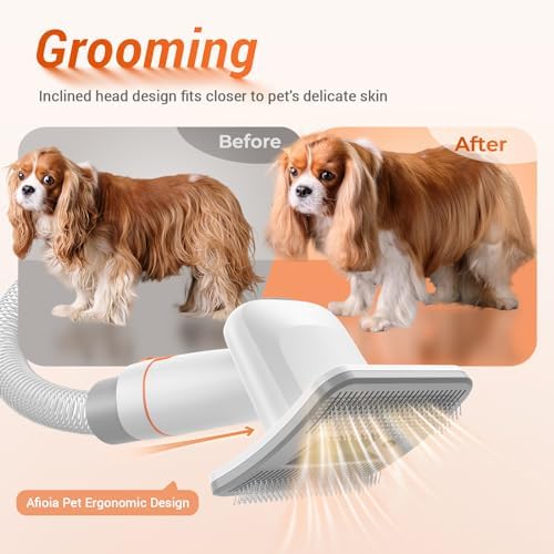Dog Brush Vacuum Attachment for Dogs and Cats