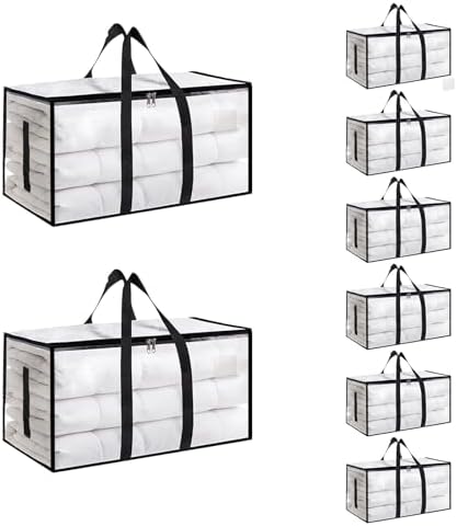 Clear Moving Bags Heavy Duty 8 Pack Storage Bags