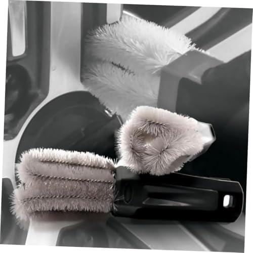 FAVOMOTO 2pcs Car Lug Nut Brush Ergonomic Wheel Cleaning Tool for Rim Tire Detailing Design for Easy Use for Automotive Cleaning Maintenance