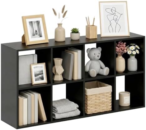 8 Cube Storage Organizer Shelf, Open Cube Bookshelf