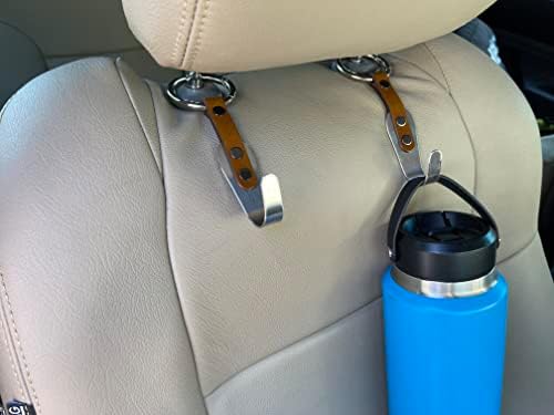 Headrest Hooks for Car 2 Pack Black