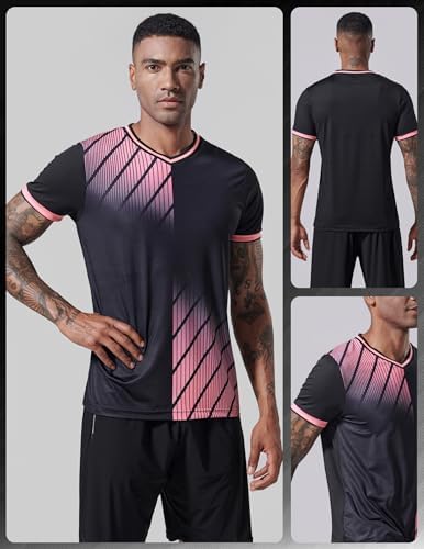 5 Pack Men's Quick Dry Athletic V Neck Gym Workout T Shirts