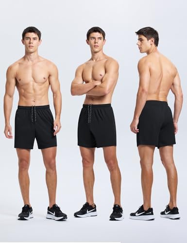 3 Pack Men's Athletic Shorts 7 Inch Quick Dry Workout Gym Shorts Lightweight Sports Running Short for Men with Pockets