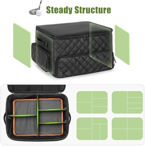 2 Layer Golf Trunk Organizer, Golf Car Storage Organizer,Black