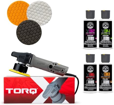 Car Polisher, TORQX Random Orbital Polisher Kit, 9-Piece