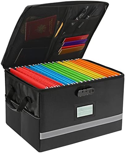 Fireproof File Organizer with Lock, 1 Layer