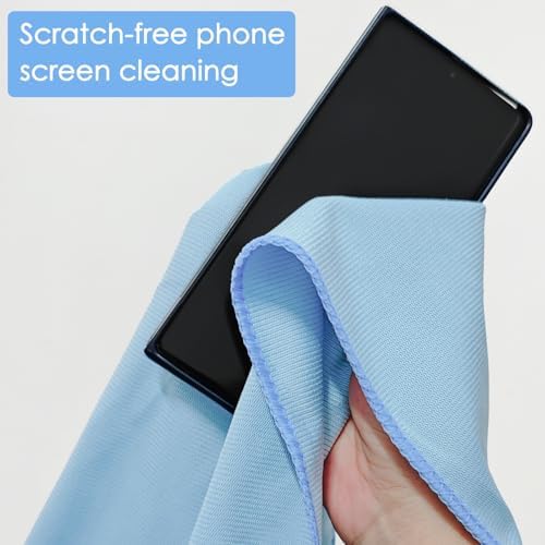 12 Pack Microfiber Glass Cleaning Cloth 16 Inch X 16 Inch Polishing Cloths Glass Cleaning Towel Lint Free Cloth for Cleaning Windows, Glasses, Mirrors, Windshields, Stainless Steel