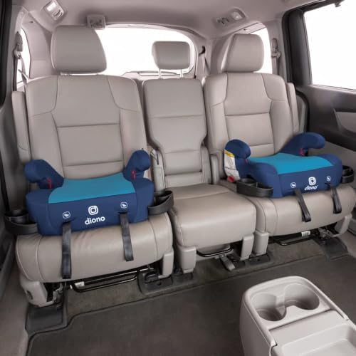 Diono Solana 2 XL Pack of 2 2022, Dual Latch Connectors, Lightweight Backless Belt-Positioning Booster Car Seat, 8 Years 1 Booster Seat, Blue