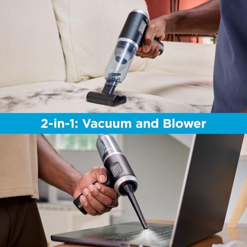 BLACK+DECKER dustbuster mini 2-in-1 Hand Vacuum Air Blower, Black (MDB-1)