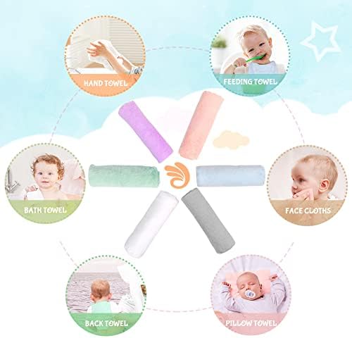 Baby Washcloths 50-Pack, Microfiber Coral Fleece Baby Face Towels, Soft and Absorbent Wash Cloths for Newborns, Infants and Toddlers, Gentle on Delicate Skin for Face Hands and Body, 7x9 Inch