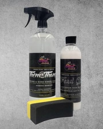 Dually Package 1 DP-1 Street Juice Products Them Thangz 32 oz, Tread Glo 16 oz & Tread Glo Applicator Wheel Cleaner, Tir