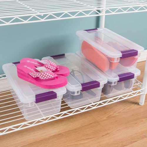 ClearView Latch Boxes, Storage Bins with Lids, 6 Quart, 12-Pack