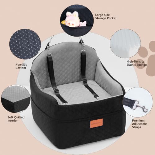 Small/Medium Dog Car Seat,Booster with Tether Car Seat For Dogs