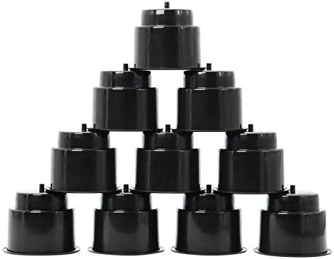 10pcs Black Plastic Boat Cup Holders Insert with Drain for Marine