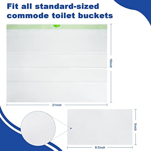60 Pack Commode Liners with Absorbent Pads