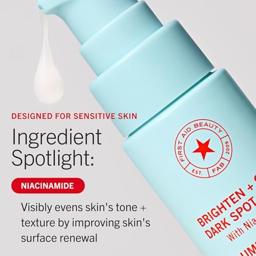 First Aid Beauty Brighten + Glow Dark Spot Serum with Niacinamide, 1 oz