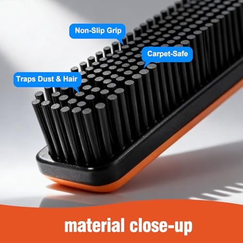 Rubber Broom for Pet Hair on Carpet & Hardwood