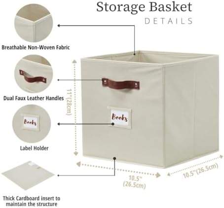 Storage Bins, Cube Storage Bin with Labels