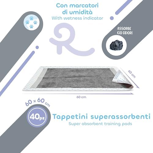 Absorbs Plus Active Carbon Mats and super absorbent polymers 60x60 cm absorbs bad odors ODOUR CONTROL Adhesive corners 40 PIECES