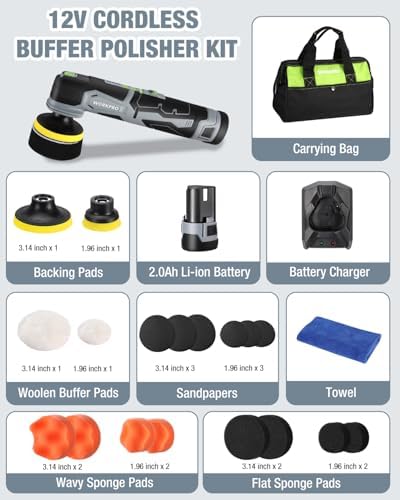 12V Cordless Mini Buffer Polisher Kit