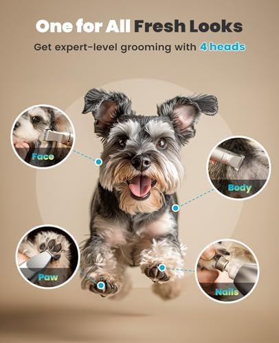 4 in 1 Dog Grooming Kit with LCD Display