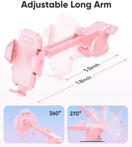 Stable Car Phone Holder [Upgraded Strongest Suction, Won't Break]