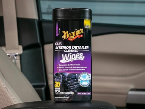 Quik Interior Detailer Wipes G13600, 6 Pack of 30 Count, 180 Total, Dashboard and Trim Cleaner for Leather, Vinyl, Rubber, Metal, LCD, Navigation Screens, Non-Greasy Touchups