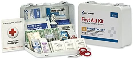 90560 Bulk ANSI A 25-Person Emergency First Aid Kit for Office, Home, and Construction, 89 Pieces