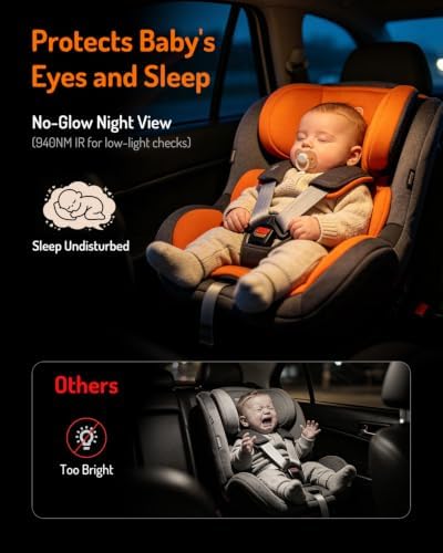 7 inch HD 1080P Split Screen Baby Car Camera for 2 Kids