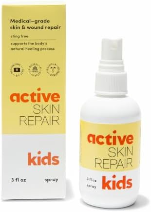 Active Skin Repair Kids First Aid Spray, Medical Grade Hypochlorous, 3 oz