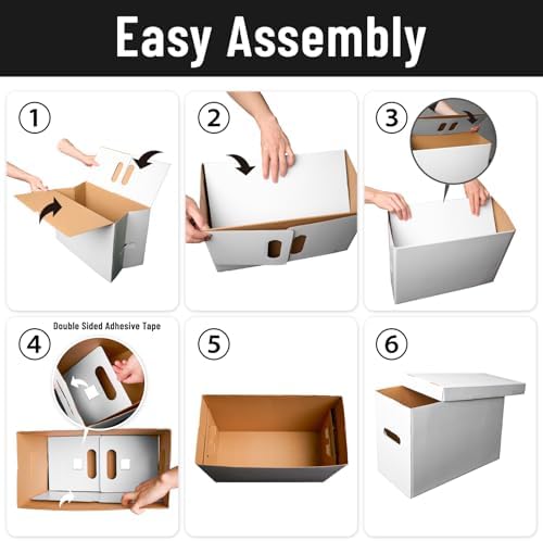 3 Pack Comic Book Storage Boxes Short Box Organizer for Collectors