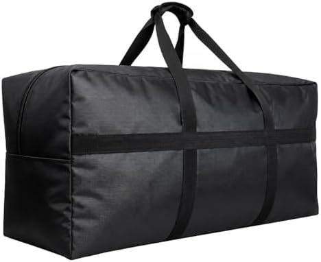 Extra Large Duffle Bag for Travel, Big XL Foldable Duffel Black