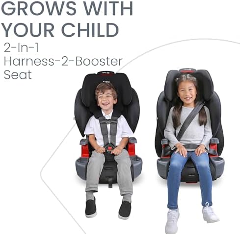 Britax Grow with You ClickTight Harness-2-Booster Car Seat, 2-in-1 High Back Booster, Black Contour