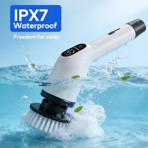 Electric Spin Scrubber, Cordless Cleaning Brush with 7 Brush Heads