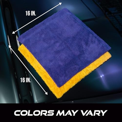 VIKING Plush Microfiber Cleaning Cloth for Cars, 16 x 16 Inch, 6 Pack