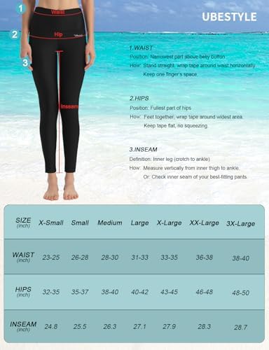 Women's Swim Pants UPF 50+ High Waist Rash Guard Leggings