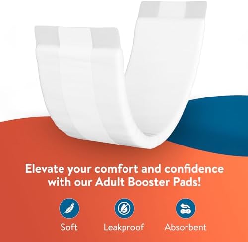 Incontinence Booster Pads Super Absorbent Absorbs Over 5 Cups! | Incontinence Pad Insert Liner Women and Men | Diaper Pads Inserts for Adult Diapers Overnight