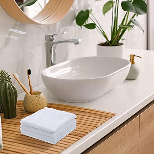 100 Pcs White Cleaning Cloths Bulk Reusable Cleaning Rags