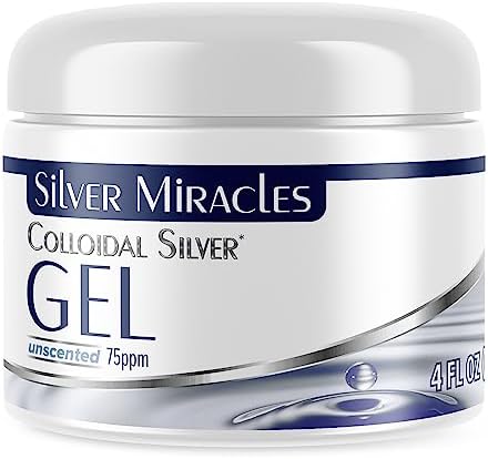 Colloidal Silver Gel - Nano Silver Gel Wound Care - Healing Ointment for Burns & Irritated Skin - for All Skin Types - 4 Oz Unscented