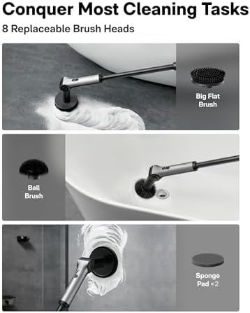 Flexi™ Cordless Electric Spin Scrubber, for Bathtub, Bathroom, Tile
