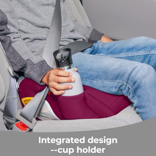 Diono Solana, No Latch, Pack of 2 Backless Booster Car Seats, Lightweight, Machine Washable Covers, Cup Holders, Pink