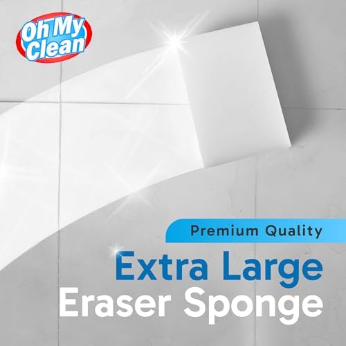 Extra Large Magic Sponge Eraser (20 Pack) - Long Lasting Cleaning Pads