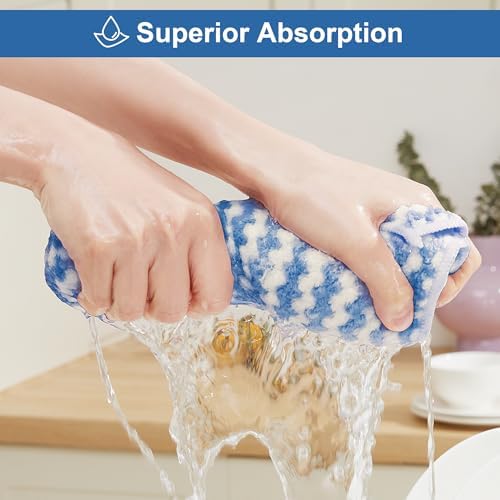 Microfiber Cleaning Cloth, 18 Piece Set, Small, Blue