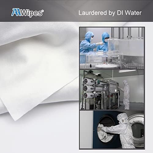 Cleanroom Polyester Wipers 4"x4" (Bag of 400 Pcs) Double Knit 100% Polyester Wipes Lint Free Cloths with Ultra-fine Filaments, Laser Sealed Edge, Class 100 Cloths, Ultra-Soft Wipes