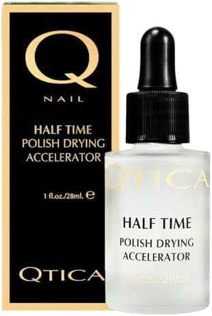 Half Time Polish Drying Accelerator – Fast-Dry Top Coat Nail Polish Dryer for Manicures & Pedicures – No Smudge, No Streak, No Dents – Quick-Dry Nail Solution for Long-Lasting Wear 1oz
