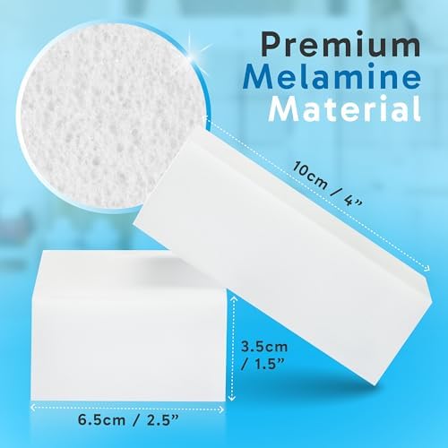 Extra Large Magic Sponge Eraser (20 Pack) - Long Lasting Cleaning Pads