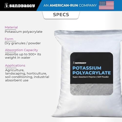 Potassium Polyacrylate Super Absorbent Polymer | SAP Powder - (lb Bag, 1)